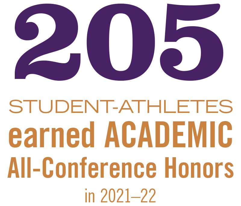 205 student athletes earned academic all-conference honors in 2021-22.