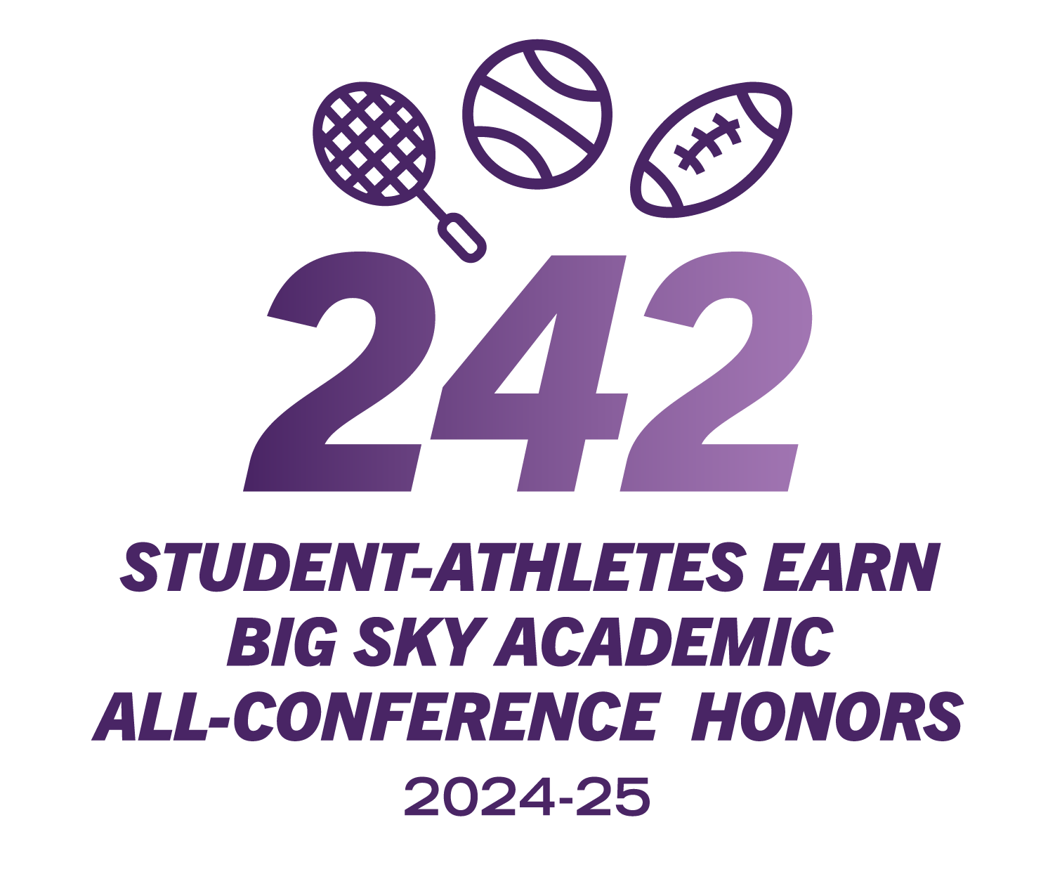 242 student-athletes earned academic all-conference honors in 2024-25.