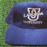 Blue baseball hat from cover of book