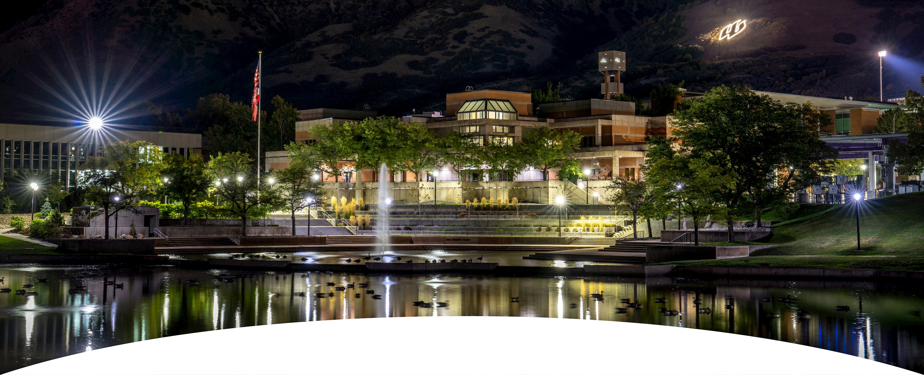 Lighting the W Weber State Campus Photo