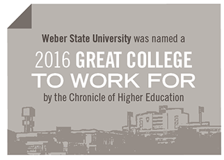Weber State University was named '2016 great college to work for' by the Chronicle of Higher Education