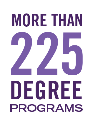 WSU has more than 225 degree programs.