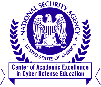 National Security Agency logo for Center of Academic Excellence in Cyber Defense Education