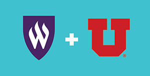 Weber State University and University of Utah logos