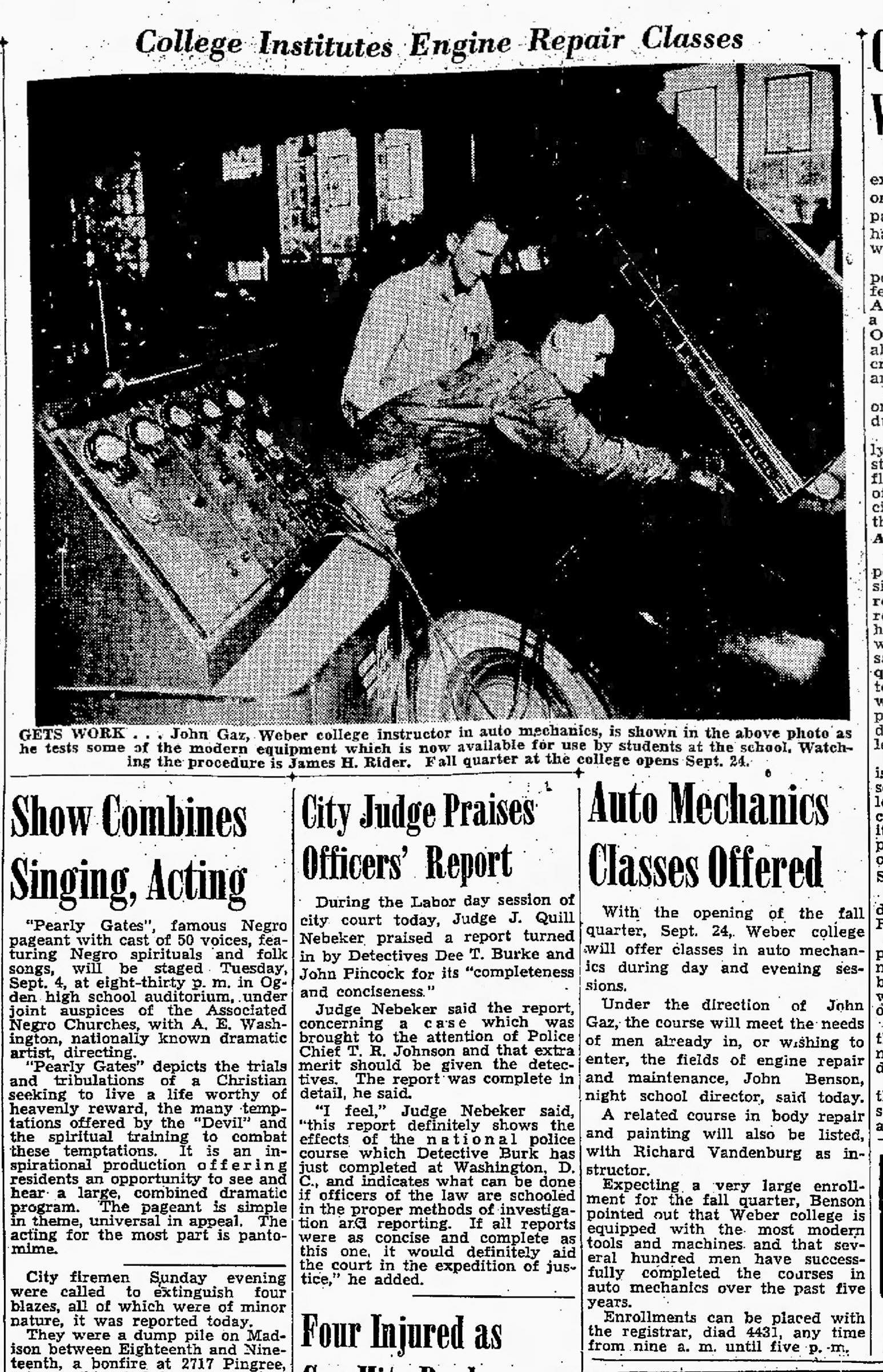 1945 Standard Examiner Article