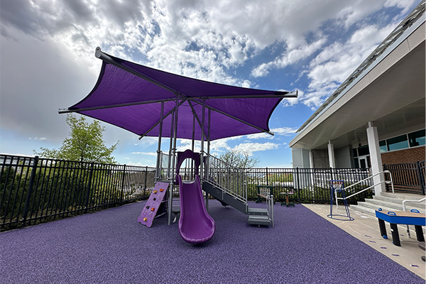 Outdoor playground at child care center