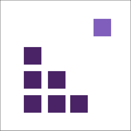 separated square shapes to represent discrimination