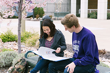 students studying