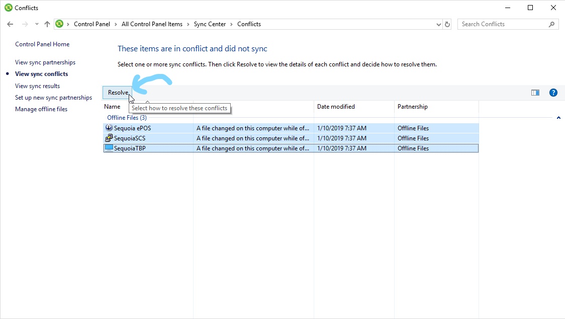 How To Resolve Sync Conflicts With Sync Center