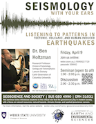 Dr. Ben Holtzman: Seismology With Your Ears: Listening to patterns in tectonic, volcanic, and human-induced earthquakes