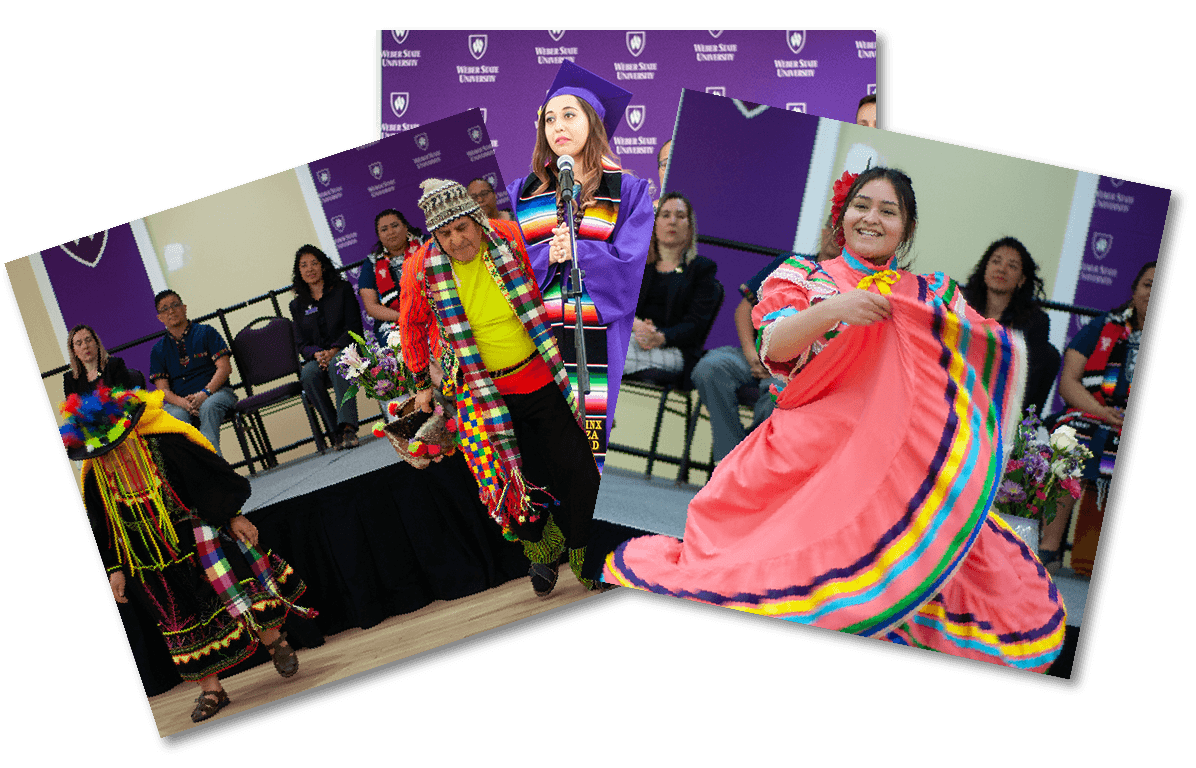 Images of the LatinX Ceremony.