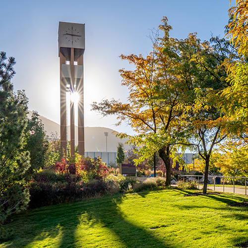 Weber State University Campus with Bell Tower