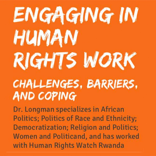 Event poster for Engaging in Human Rights Work