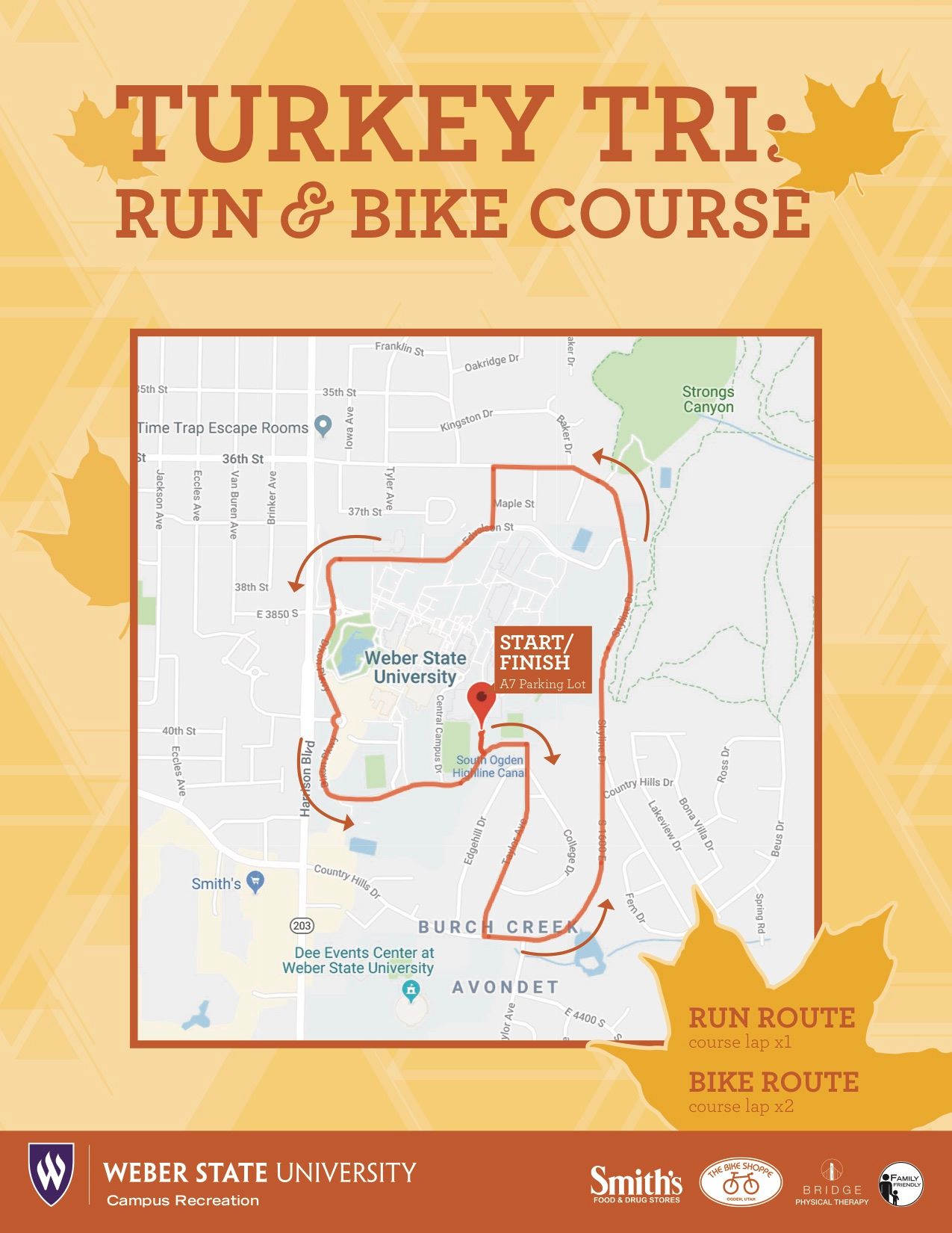 run and bike course