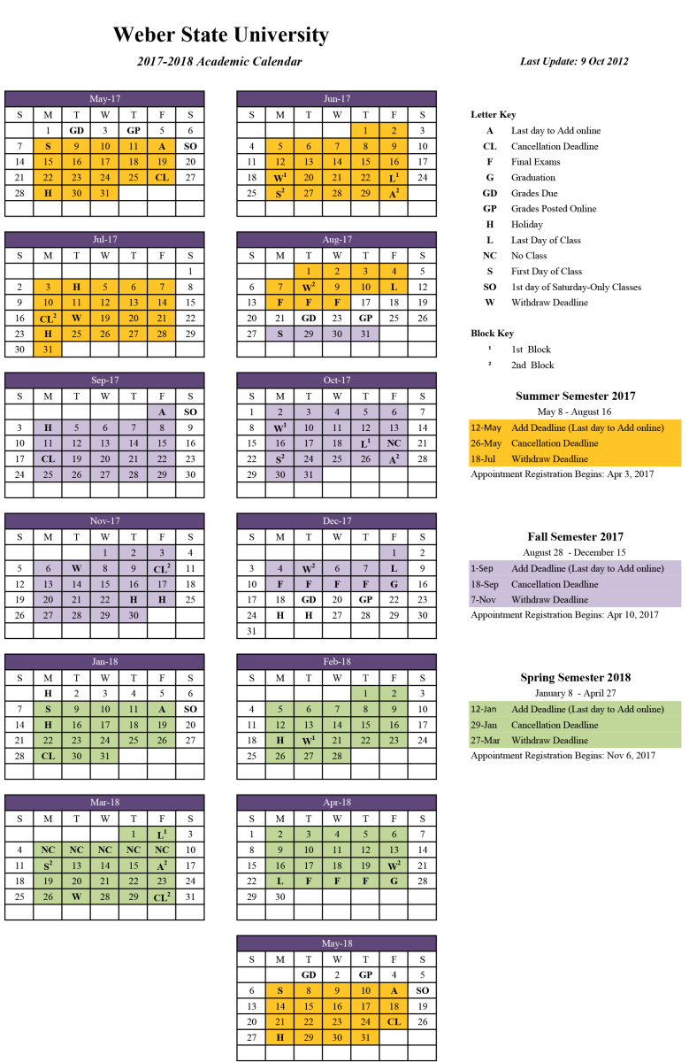 2017-18 Academic Calendar