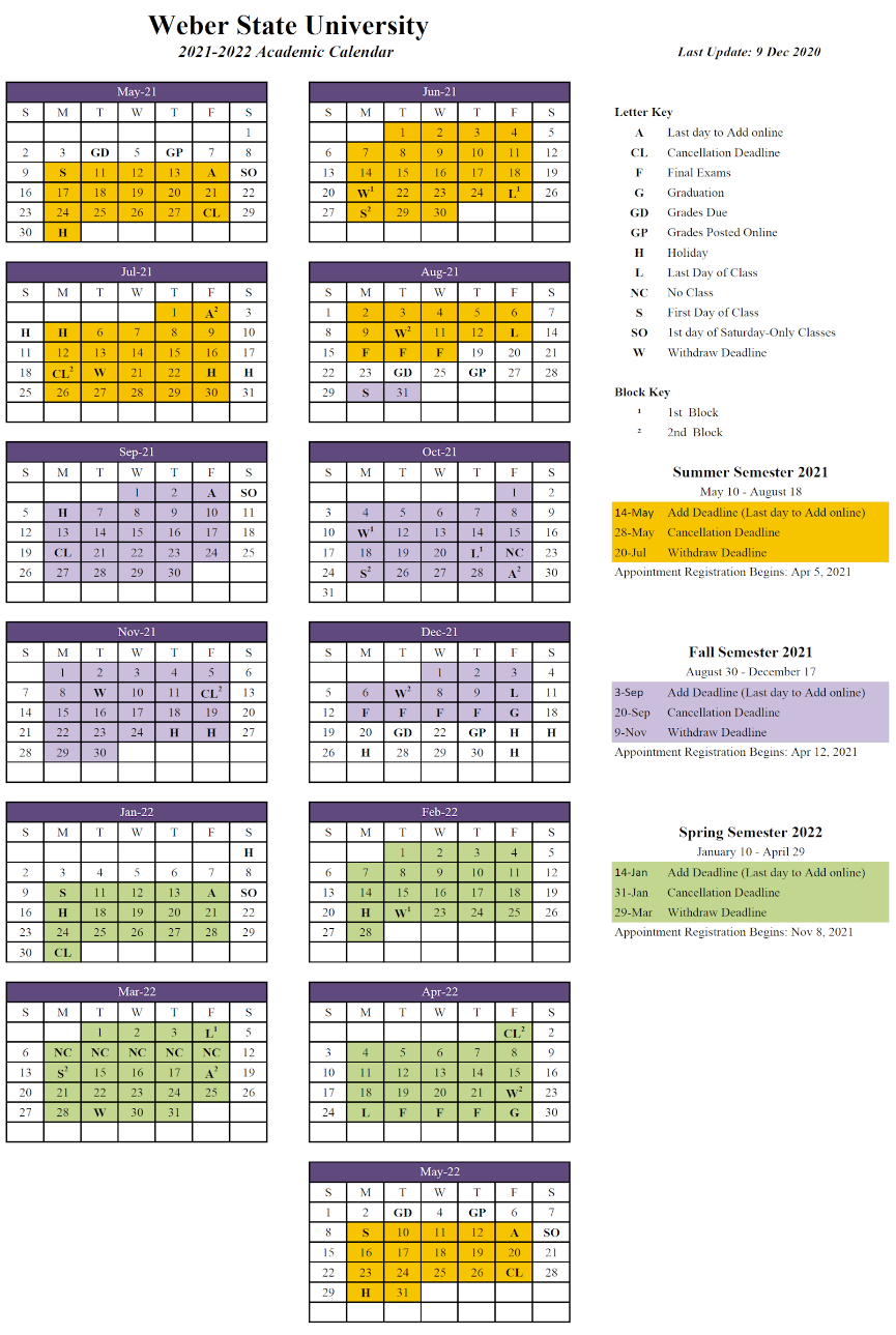 Slcc Academic Calendar 2022 2021-2022 Approved