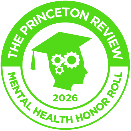 The Princeton Review Mental Health Honor Roll 2026 Badge