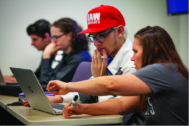 students in class