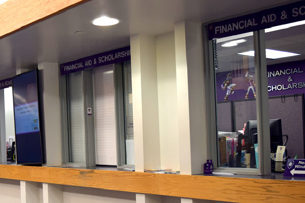  front window of financial aid office