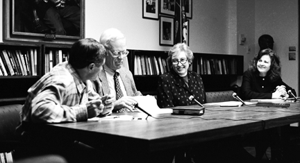 Photo of Ted Wilson, Peter Appleby, Carolyn Irish, and Elaine Englehardt.