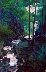 Painting, "Whitewater Canyon," 2002, 60 cm x 100 cm