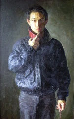 Painting, detail, "Self Portrait," 1999, 55 cm x 155 cm