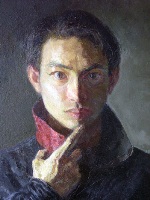 Painting, detail, "Self Portrait," 1999, 55 cm x 155 cm
