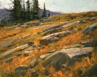 John Hughes; Autumn Outcropping, Oil, 8" x 10"