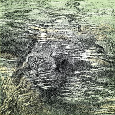 Pen drawing for Ken Brewer's "Water Song," 2006