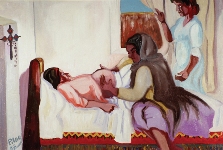 Ojo de Dios, 1987, oil on canvas, 30” x 42”