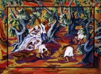 Ses Cuidores, 2006, oil on canvas, 28” x 38”