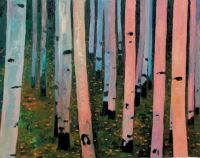 John Collins, "Aspen Forest," 2003, oil, 16" x 20" 