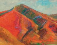 John Collins, "Grandeur Peak in the Fall," 2003, oil, 16" x 20"