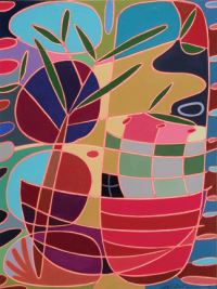 Meri DeCaria, "Effusive," 2003, acrylic, 9" x 12½" 